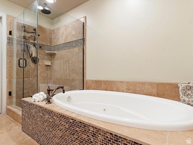 bathroom with plus walk in shower