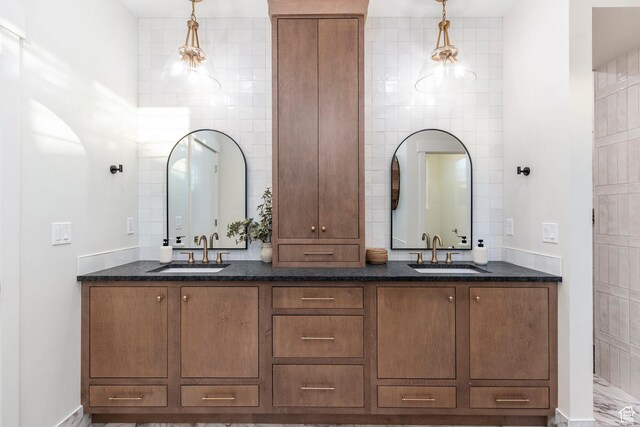2305 E 3350 S, St George, UT 84790 - full bathroom featuring double vanity and a sink