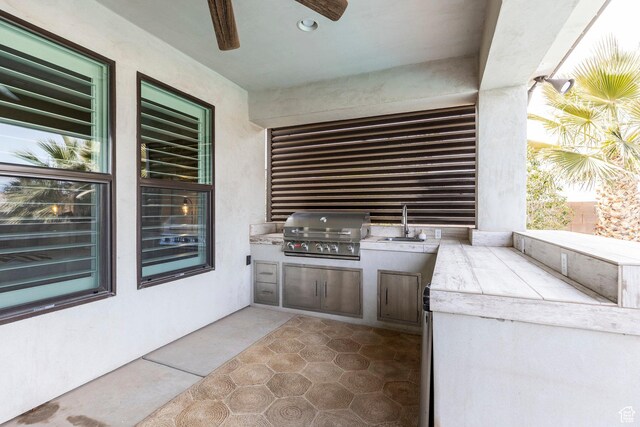 2305 E 3350 S, St George, UT 84790 - view of patio featuring a sink and area for grilling
