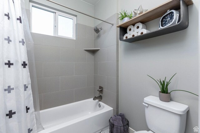2305 E 3350 S, St George, UT 84790 - bathroom with shower / bath combination with curtain and toilet