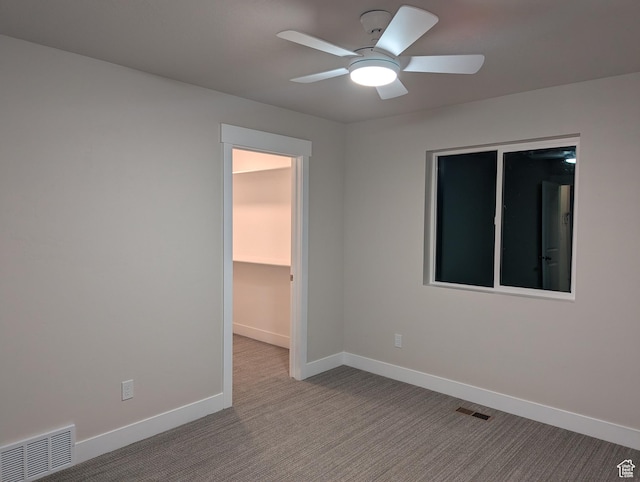 350 W Dublin S, Eureka, UT 84628 - empty room featuring ceiling fan, visible vents, baseboards, and carpet floors
