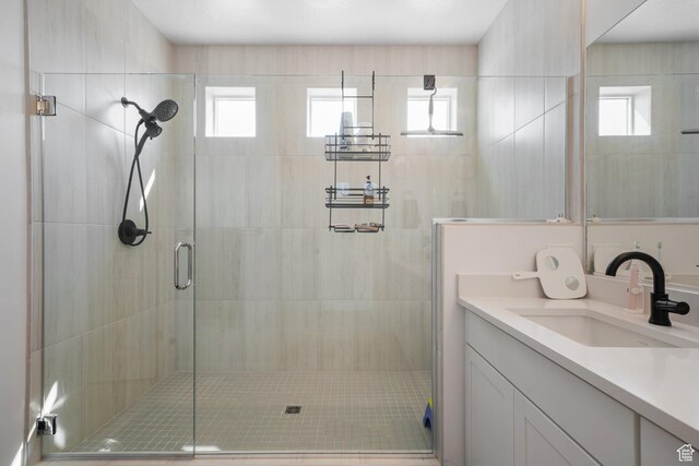 598 S Otto Ln, Grantsville, UT 84029 - bathroom featuring a shower stall and vanity