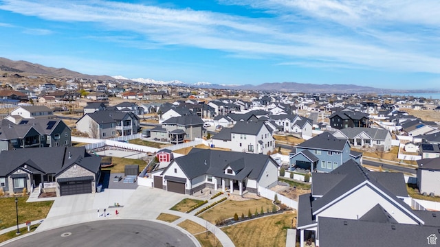 3727 S Larkspur Cir, Saratoga Springs, UT 84045 - drone / aerial view featuring a residential view and a mountain view