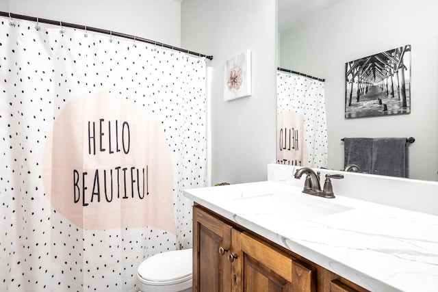 518 N 1980 E, Spanish Fork, UT 84660 - bathroom featuring curtained shower, vanity, and toilet