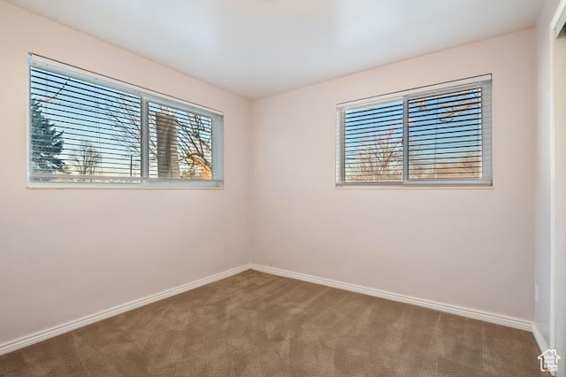 view of carpeted empty room