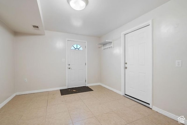 view of tiled entrance foyer