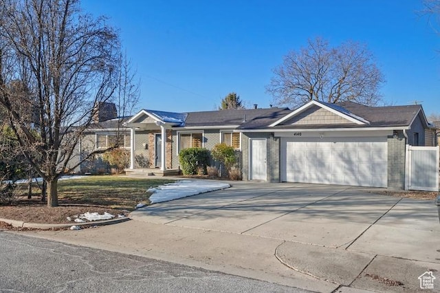 ranch-style house with a garage