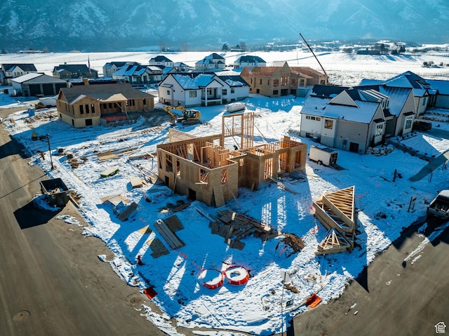 1299 S 1090 E, Salem, UT 84653 - snowy aerial view featuring a residential view