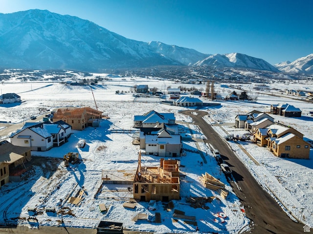 1299 S 1090 E, Salem, UT 84653 - snowy aerial view with a mountain view