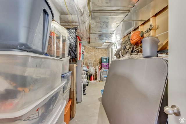 view of storage area