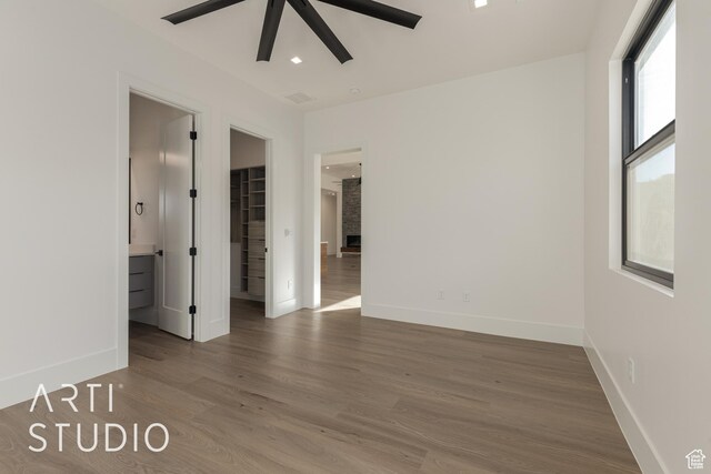 2752 S 3930 W, Hurricane, UT 84737 - unfurnished room featuring hardwood / wood-style flooring and ceiling fan