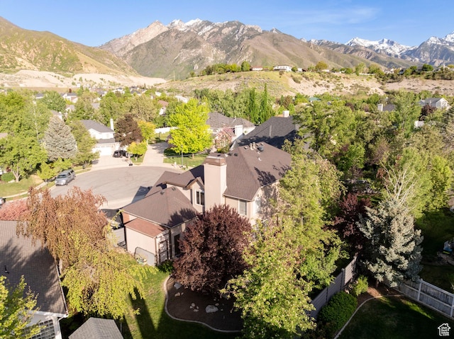 6658 S Caracol Cv, Cottonwood Heights, UT 84121 - aerial view of residential area with a mountain backdrop