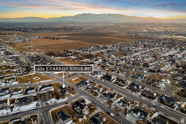 434 S Cardon Ridge Dr, Smithfield, UT 84335 - aerial view at dusk of a mountain view
