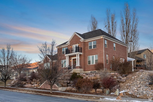 434 S Cardon Ridge Dr, Smithfield, UT 84335 - colonial house with a balcony and brick siding