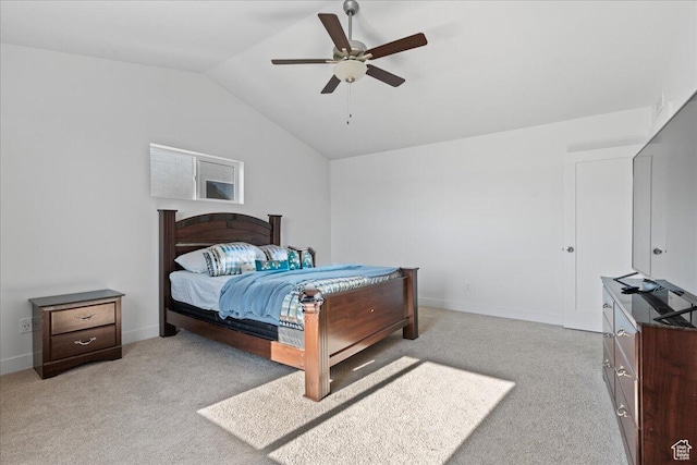 4590 E Silver Moon Dr Unit 3007, Eagle Mountain, UT 84005 - carpeted bedroom featuring ceiling fan and vaulted ceiling