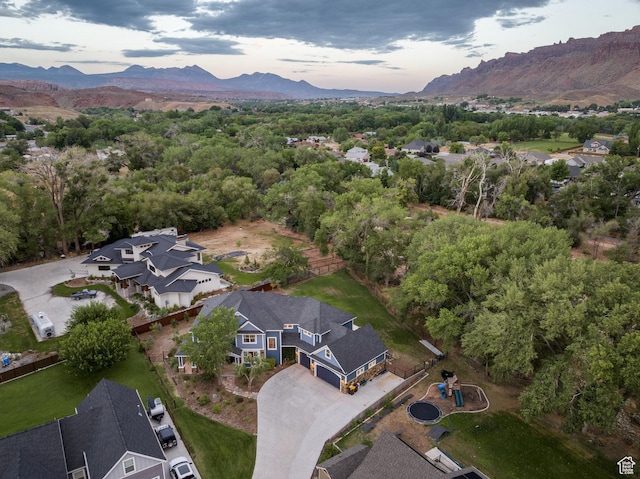 424 E Secret Cove Ct, Moab, UT 84532 - bird's eye view featuring a residential view and a mountain view