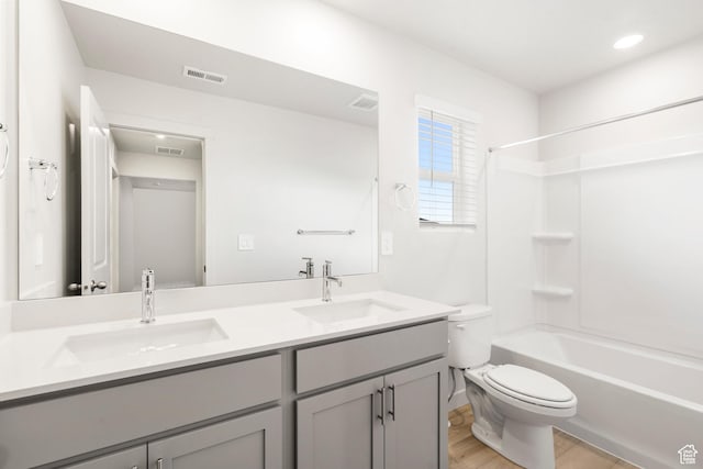 3141 W 3500 S Unit 113, West Haven, UT 84401 - full bath with double vanity, toilet, visible vents, and a sink