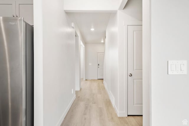 3141 W 3500 S Unit 113, West Haven, UT 84401 - hallway featuring light wood-style floors, baseboards, recessed lighting, and visible vents