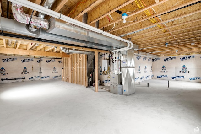 3141 W 3500 S Unit 113, West Haven, UT 84401 - unfinished basement featuring heating unit and gas water heater