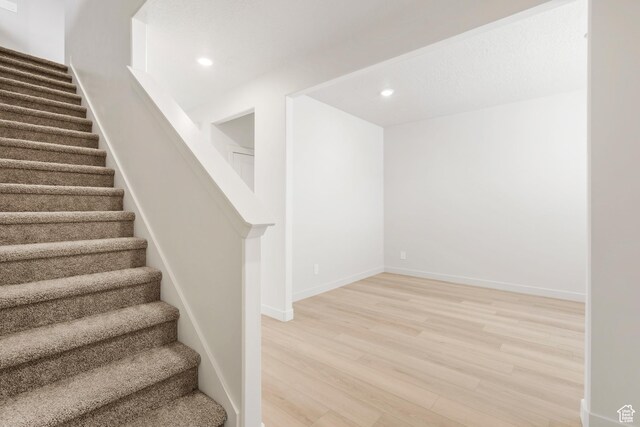 3141 W 3500 S Unit 113, West Haven, UT 84401 - stairs featuring recessed lighting, baseboards, and wood finished floors