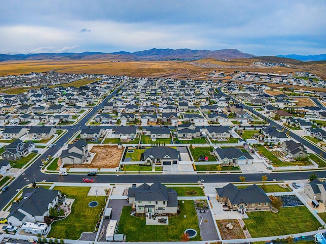 1521 E Thorpe Dr, Eagle Mountain, UT 84005 - aerial view with a mountain view and a residential view