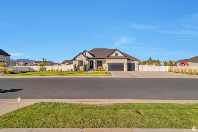 1521 E Thorpe Dr, Eagle Mountain, UT 84005 - view of front of property with a residential view, concrete driveway, a garage, and fence