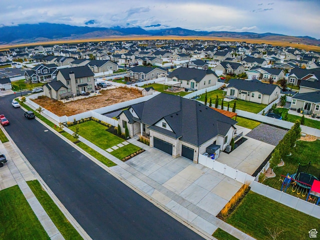 1521 E Thorpe Dr, Eagle Mountain, UT 84005 - aerial view with a residential view and a mountain view