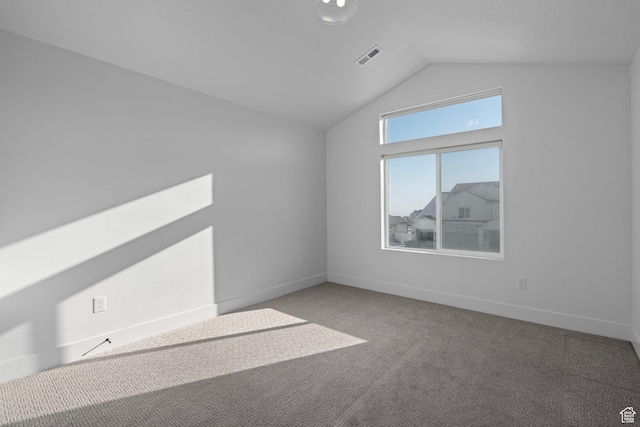1504 S Lukas Ln, Saratoga Springs, UT 84045 - additional living space with carpet flooring and vaulted ceiling