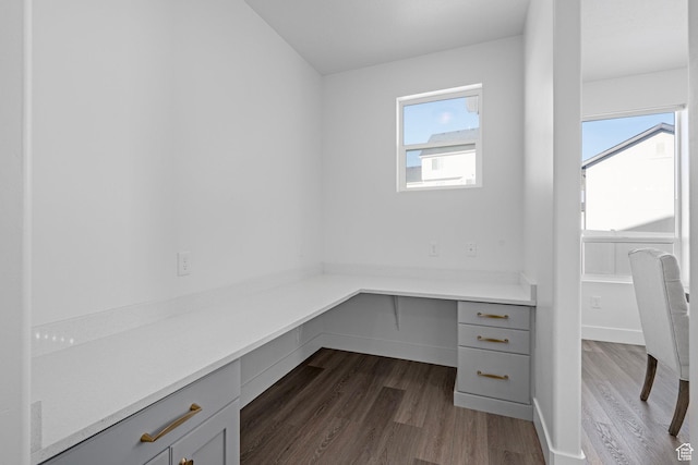 1504 S Lukas Ln, Saratoga Springs, UT 84045 - unfurnished office featuring dark wood-type flooring and built in desk