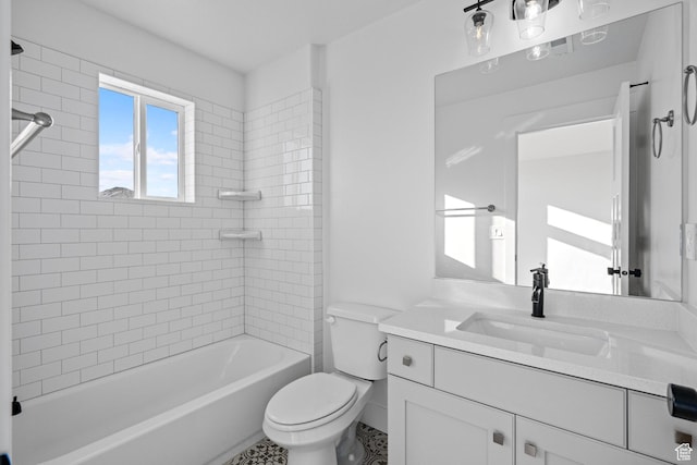 1504 S Lukas Ln, Saratoga Springs, UT 84045 - full bathroom featuring vanity, toilet, and tiled shower / bath