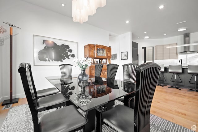 11515 N White Tail Ct, Hideout, UT 84036 - dining area featuring recessed lighting and light wood finished floors
