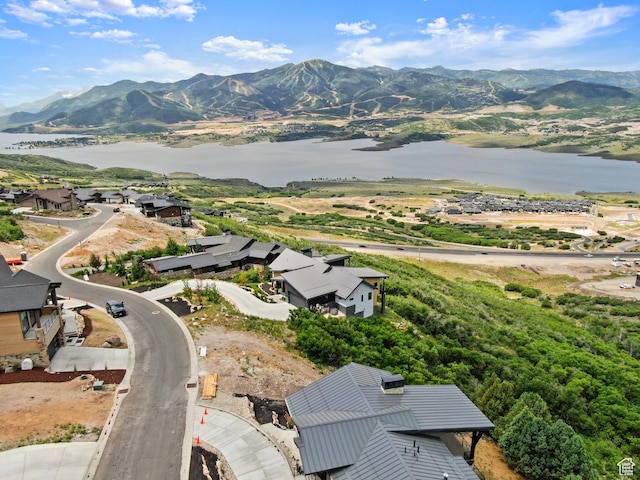 11515 N White Tail Ct, Hideout, UT 84036 - drone / aerial view featuring a water and mountain view