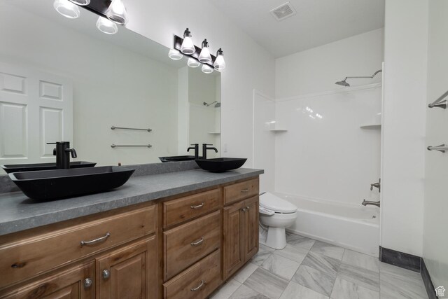 7748 W Mountain Dell Dr, Vernal, UT 84078 - full bathroom featuring vanity,  shower combination, and toilet