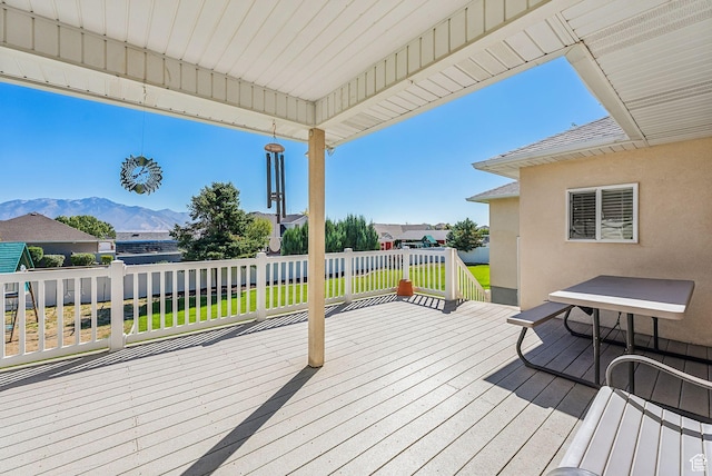 12159 S Swensen Cir, Riverton, UT 84096 - deck featuring a mountain view