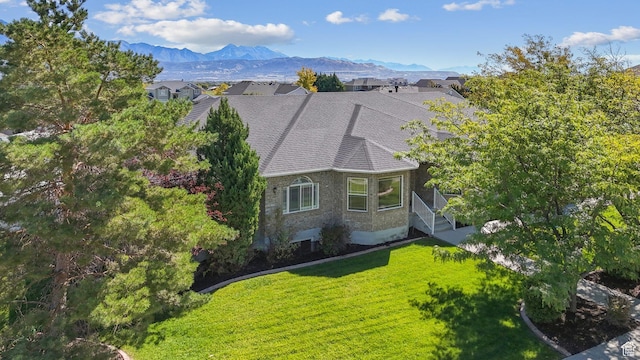 12159 S Swensen Cir, Riverton, UT 84096 - aerial view of property and surrounding area featuring mountains