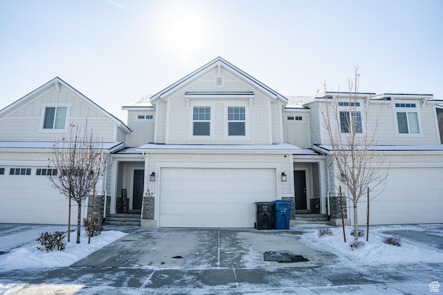 view of front of home featuring a garage