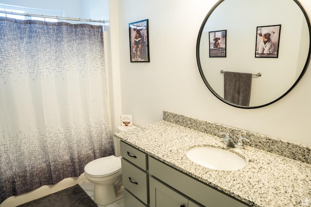 987 W 40 N, Spanish Fork, UT 84660 - bathroom featuring vanity, curtained shower, and toilet