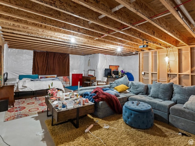 view of basement