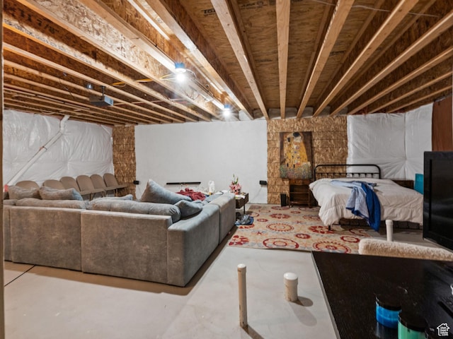 view of basement