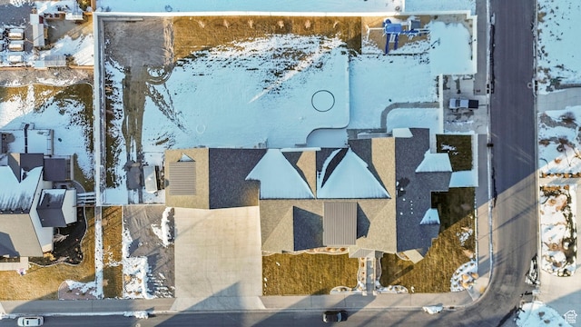1595 E Duggan Dr, Eagle Mountain, UT 84005 - view of snowy aerial view