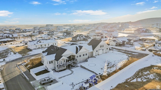 1595 E Duggan Dr, Eagle Mountain, UT 84005 - view of snowy aerial view