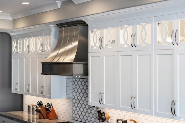 1595 E Duggan Dr, Eagle Mountain, UT 84005 - details with white cabinetry and backsplash