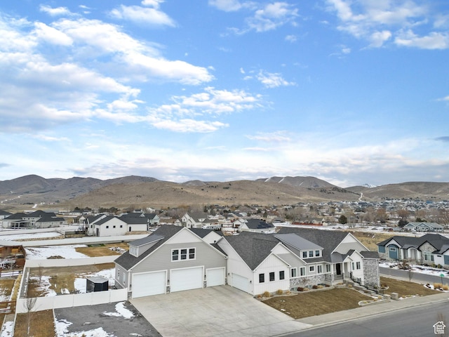 1595 E Duggan Dr, Eagle Mountain, UT 84005 - birds eye view of property with a mountain view