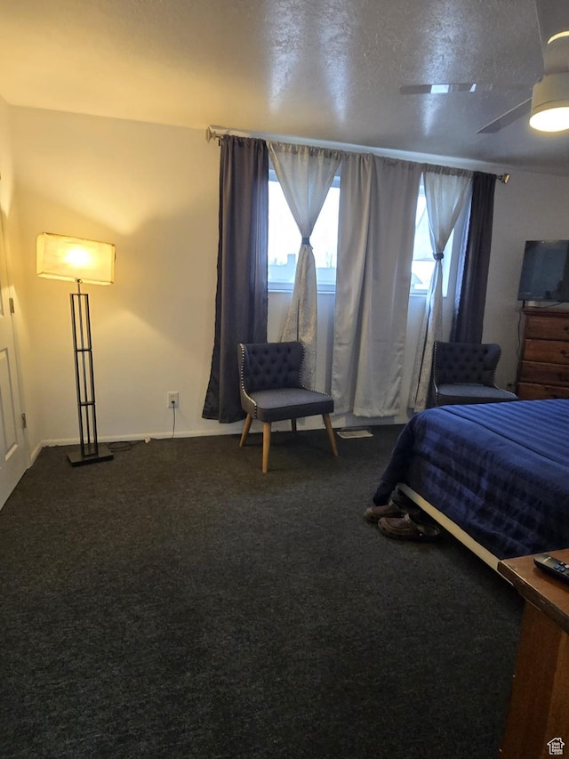 3673 S 2200th St W Unit 13, West Valley City, UT 84119 - carpeted bedroom with a textured ceiling and ceiling fan