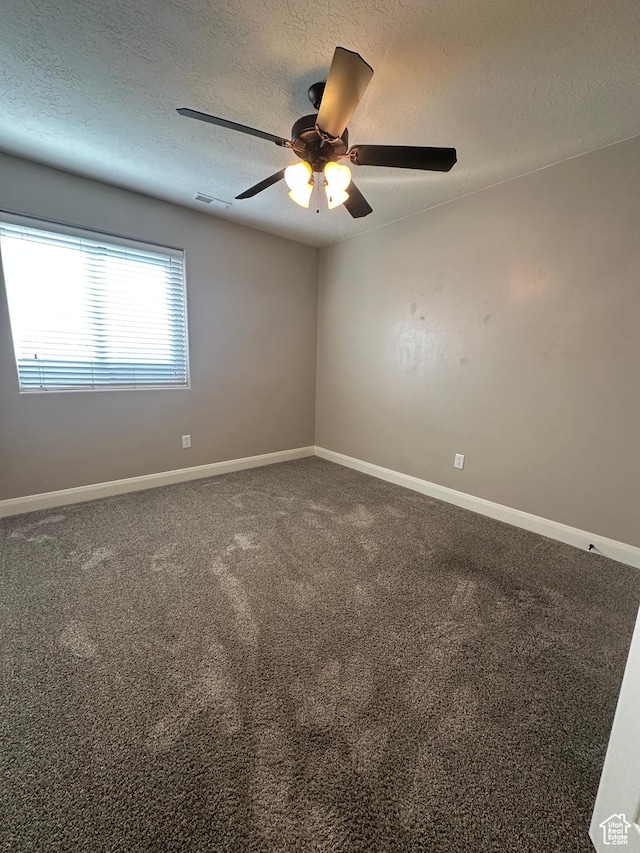 1288 N Cedar Blvd Unit 38-F, Cedar City, UT 84721 - empty room with ceiling fan, carpet floors, and a textured ceiling