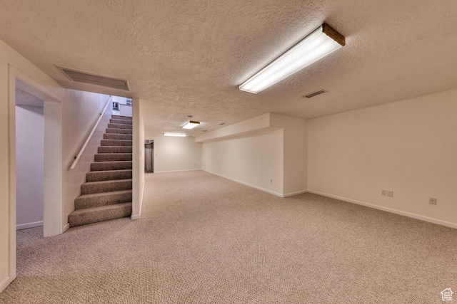 4230 S Beeman Rd, Moab, UT 84532 - basement with carpet floors and a textured ceiling