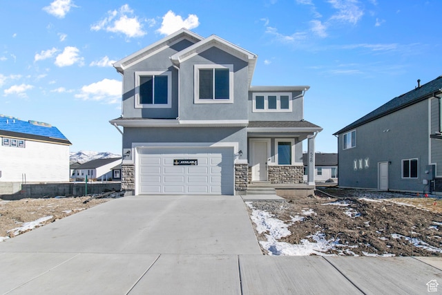 front facade featuring a garage