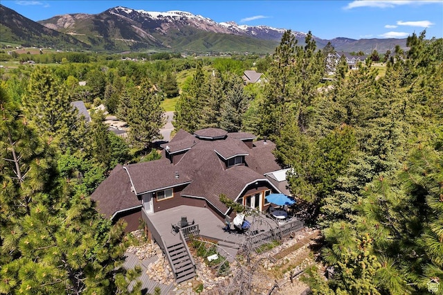 3388 N Eden Hills Dr, Eden, UT 84310 - aerial view with a mountain view