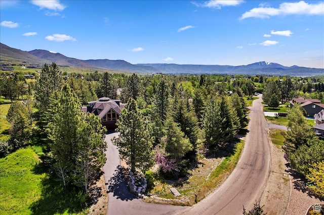 3388 N Eden Hills Dr, Eden, UT 84310 - bird's eye view featuring a mountain view