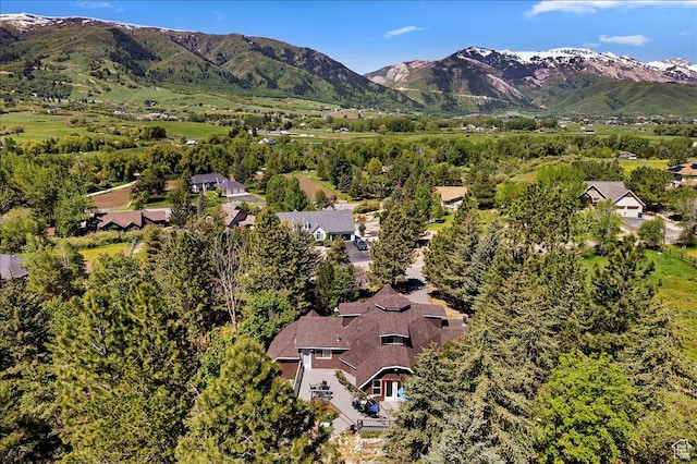 3388 N Eden Hills Dr, Eden, UT 84310 - drone / aerial view with a mountain view
